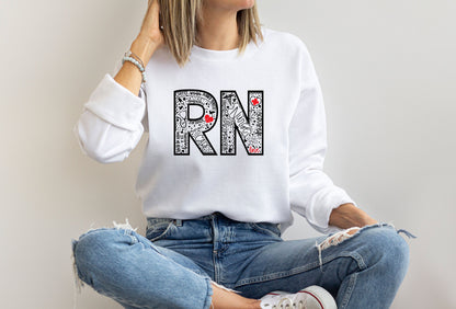 Stylish RN Sweatshirt for Nurse - Up2ournecksinfabric