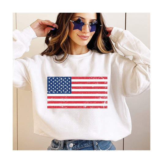 Womens USA Sweatshirt, America Crewneck, 4th of July Sweatshirt, Red White and Blue, July Fourth Patriotic