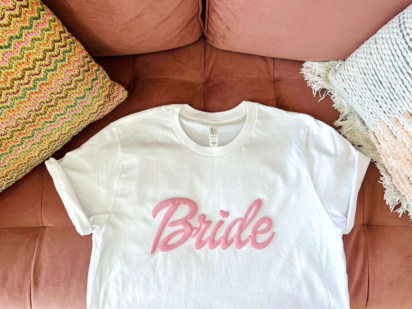 Embossed Bride Pink T-Shirt - Up2ournecksinfabric