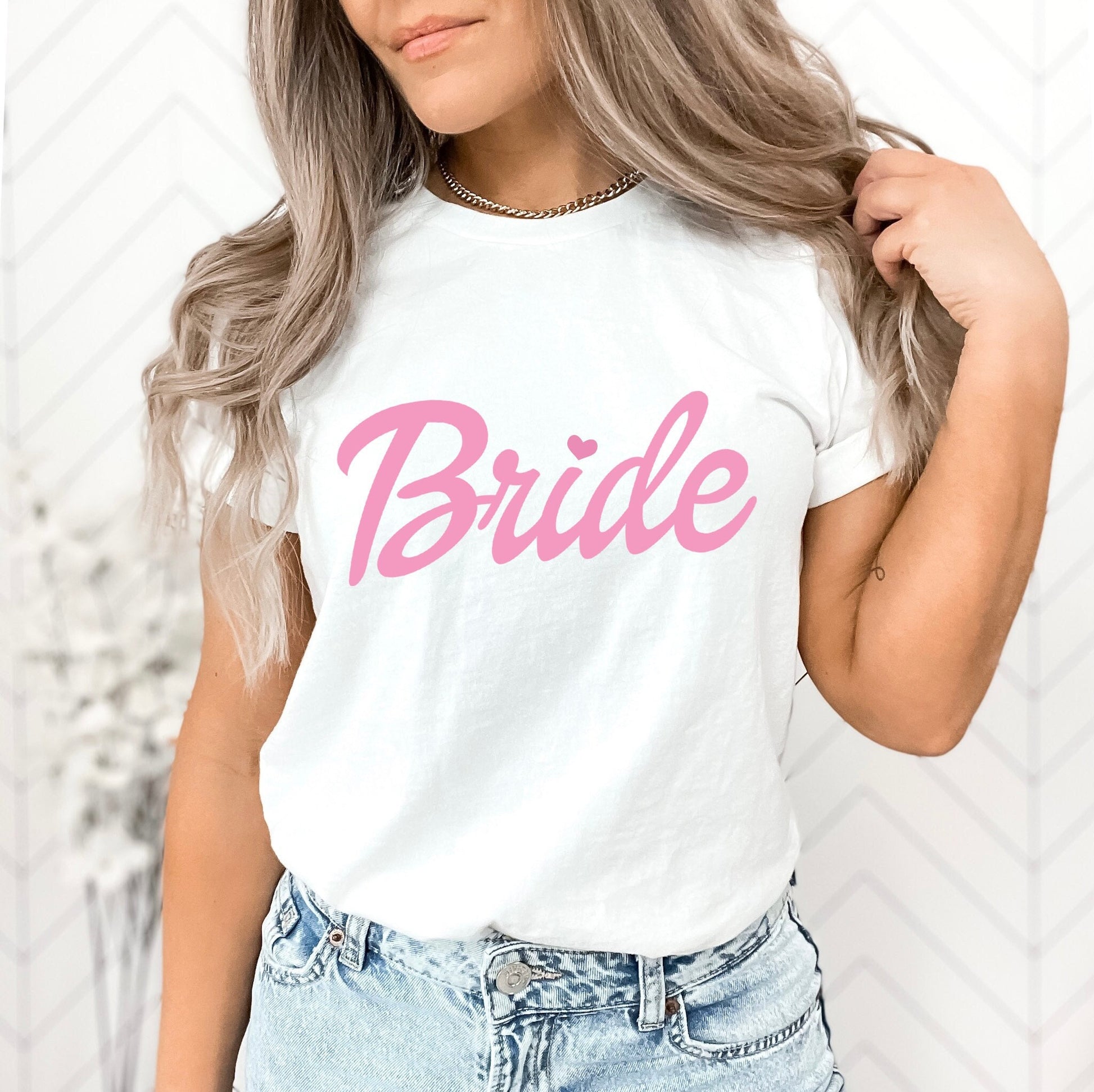 Embossed Bride Pink T-Shirt - Up2ournecksinfabric