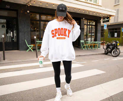 Neon Halloween Spooky Season Sweatshirt - Up2ournecksinfabric