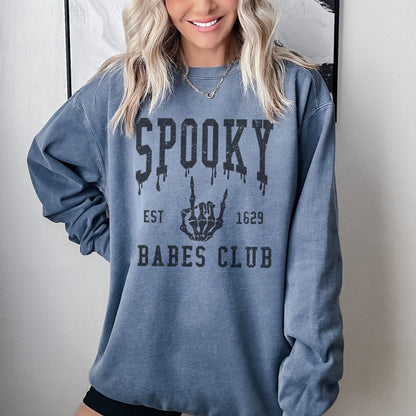 Vintage Spooky Babes Club Sweatshirt - Up2ournecksinfabric