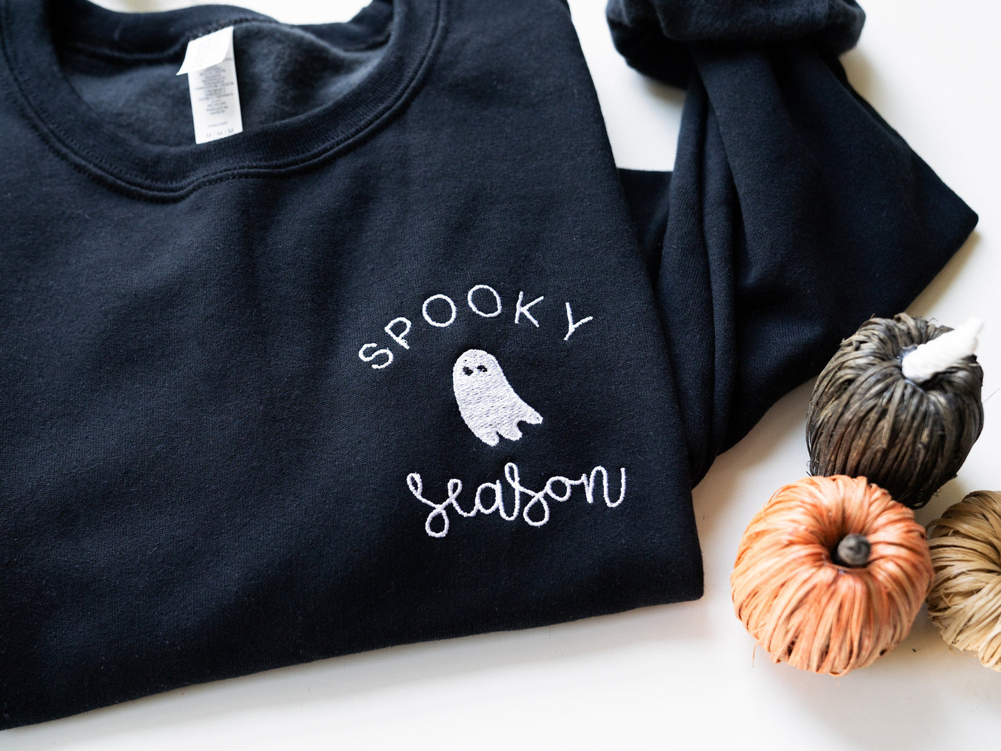 Spooky Season, Embroidered Halloween Sweatshirt, Ghost Sweatshirt, Womens Halloween Sweatshirt, Halloween Shirt, Spooky Vibes Sweatshirt