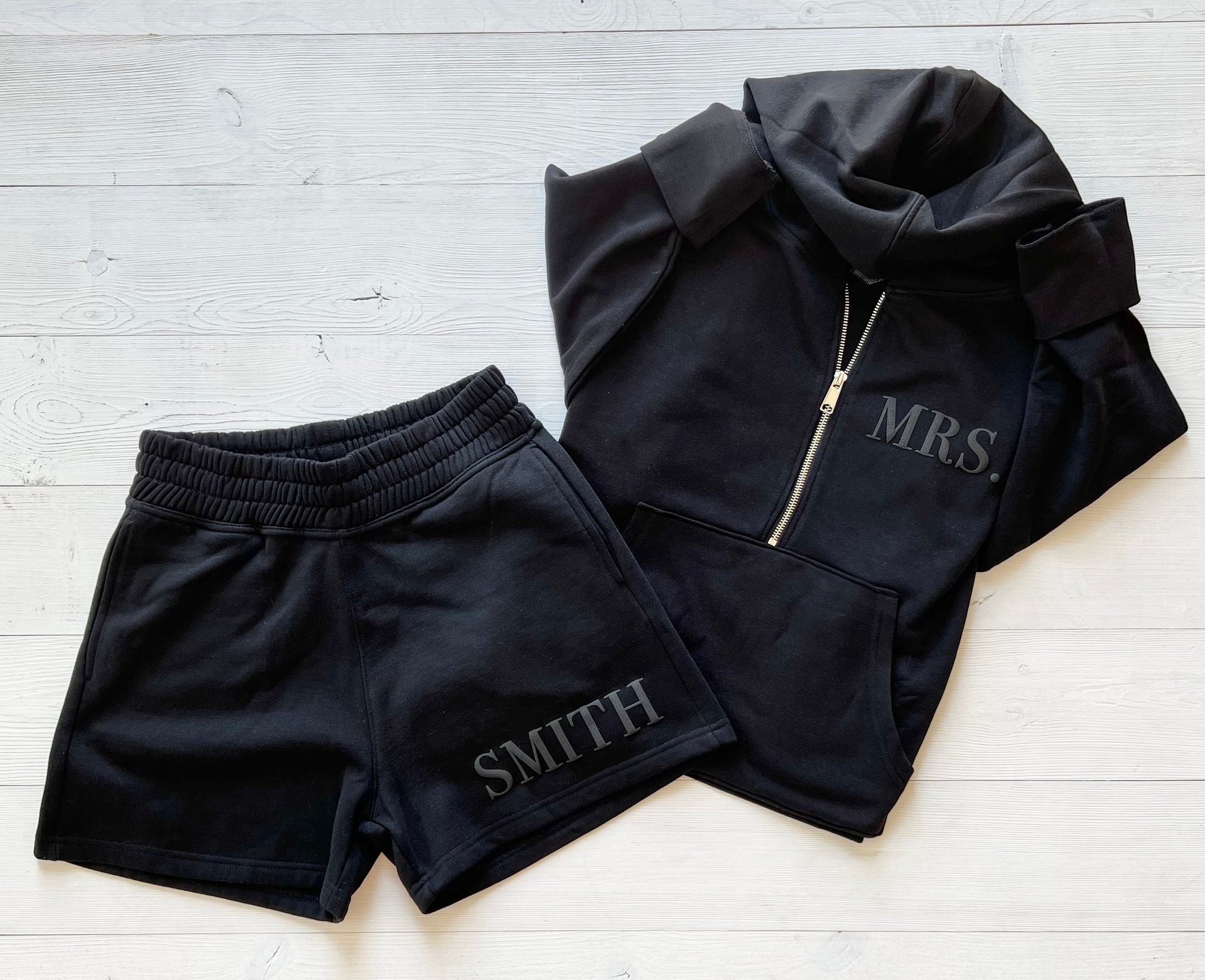 Embossed Sweatsuit for Bride Up2ournecksinfabric