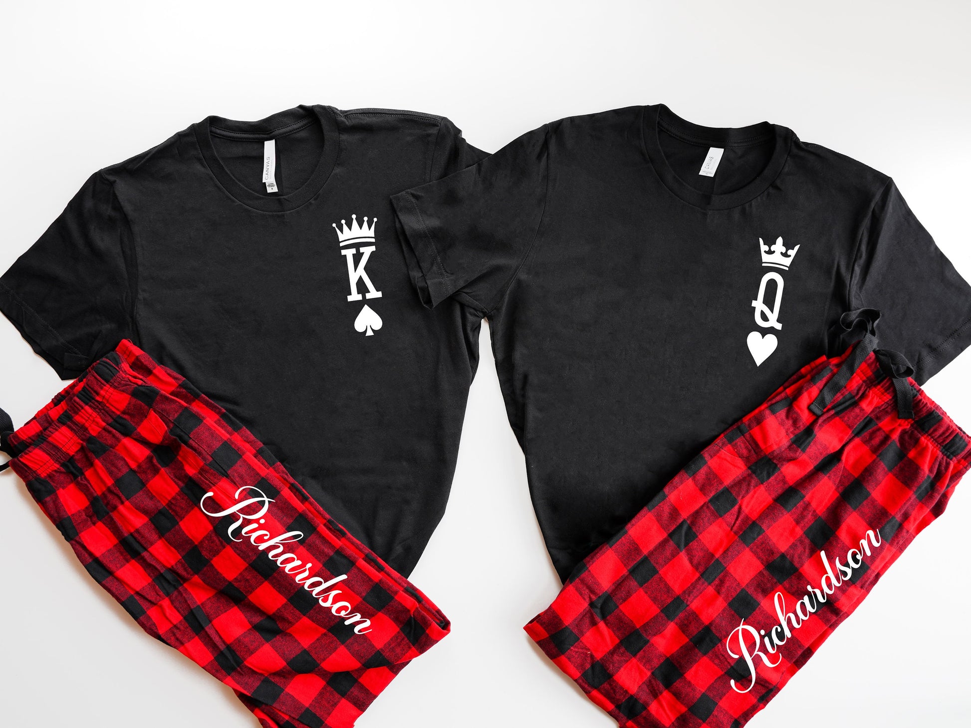 Couples King Queens Christmas Matching Pajamas Up2ournecksinfabric