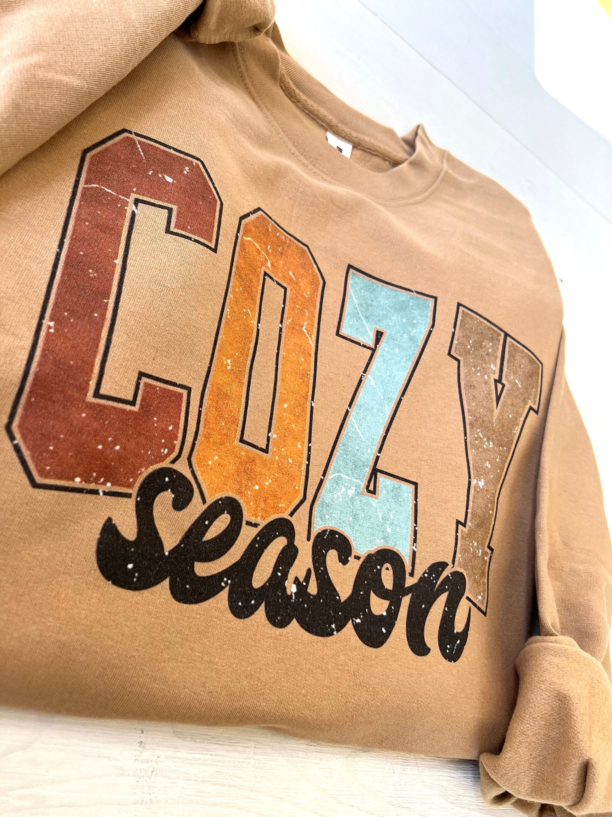 Cozy Season Sweatshirt, Fall Shirt, Oversized Cozy Shirt, Fall Crewneck Sweatshirt, Fall Season Sweater, Thanksgiving Shirt