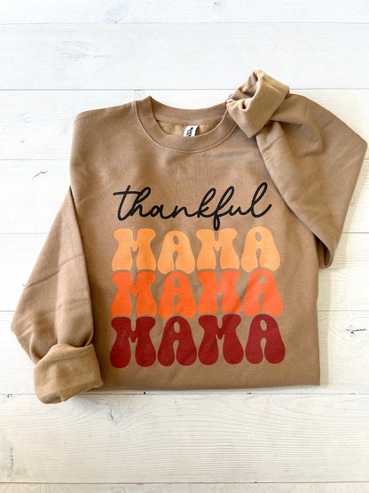 Thankful Mama Oversized Fall Sweatshirt - Up2ournecksinfabric