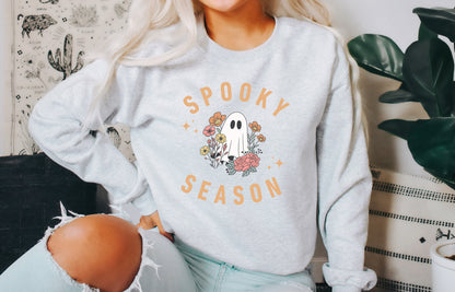 Spooky Season Ghost Sweatshirt - Up2ournecksinfabric