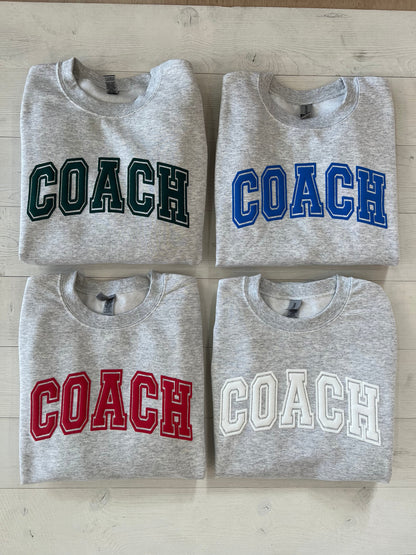 Cheer Highschool Coach Embossed Customized Sweatshirts - Up2ournecksinfabric