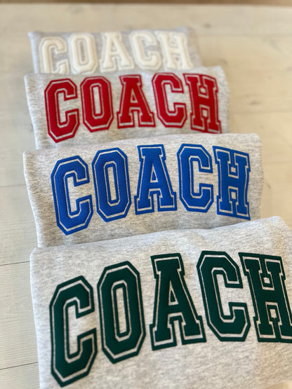 Cheer Highschool Coach Embossed Customized Sweatshirts - Up2ournecksinfabric