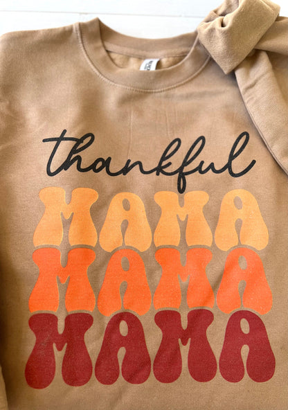 Thankful Mama Oversized Fall Sweatshirt - Up2ournecksinfabric