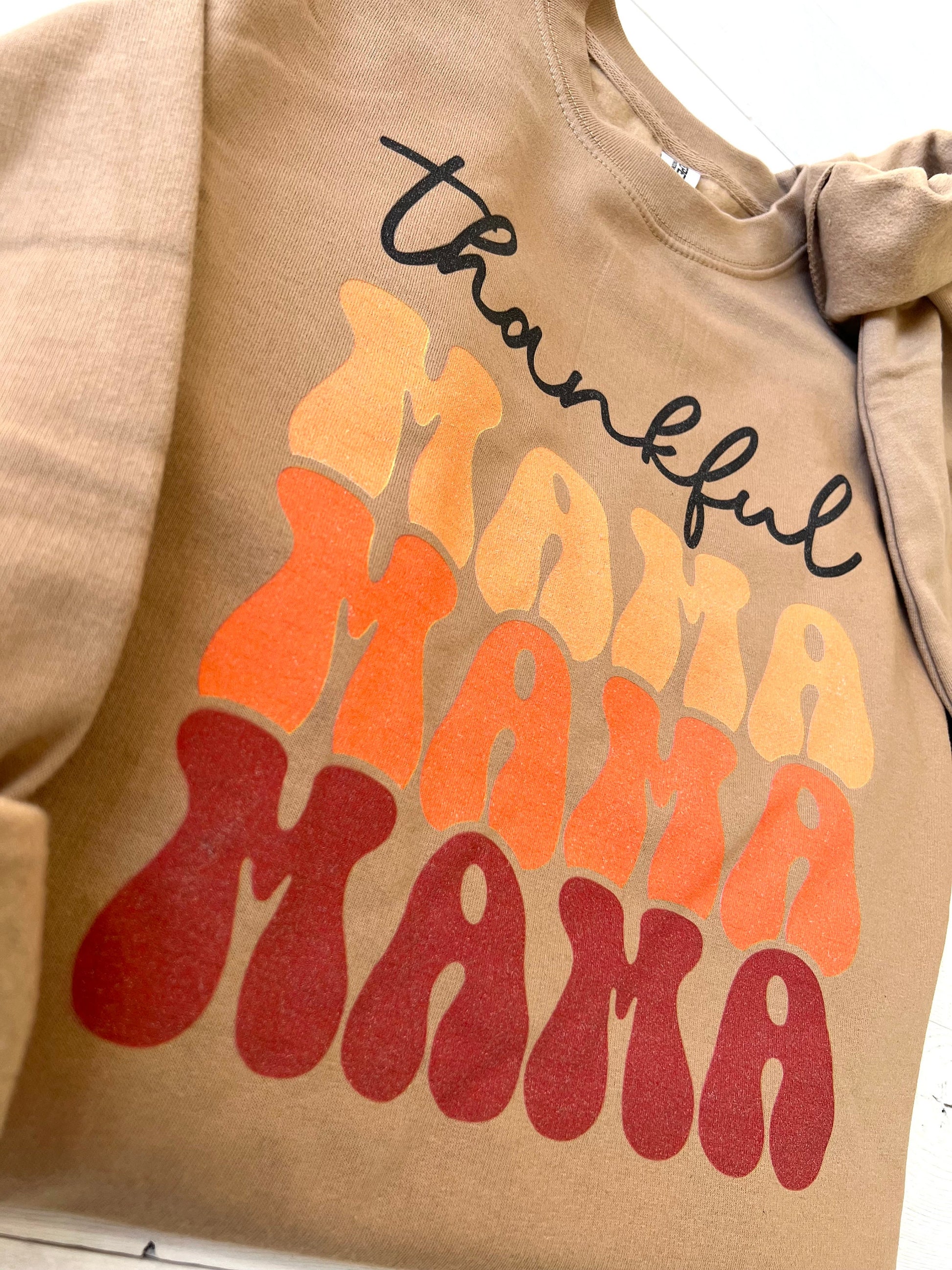 Thankful Mama Sweatshirt, Gift for Mom, Thanksgiving Mom Gift, Oversized Cozy Shirt, Fall Season Sweater, Thanksgiving Mom Shirt