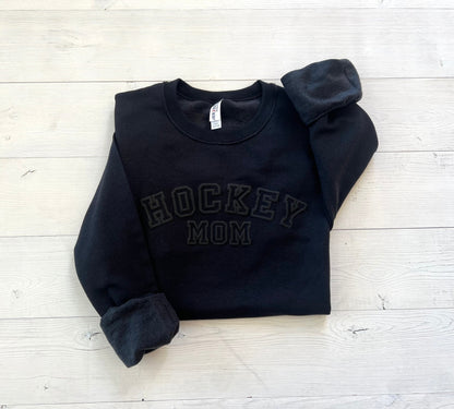 Embossed Hockey Mom Sweatshirt - Up2ournecksinfabric