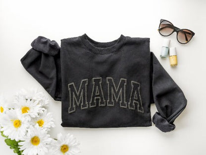 Embossed Mama Mini Set, Mom and Me matching shirts, Mom and son matching sweaters, Sweatshirts matching mother and child, New mom Shirt, mom