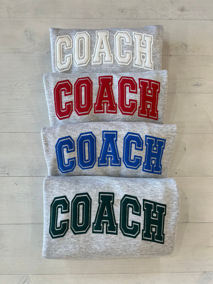 Cheer Highschool Coach Embossed Customized Sweatshirts - Up2ournecksinfabric