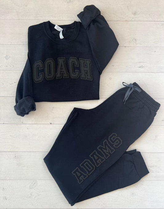 Embossed Customized Coach Gift, Personalized Coach shirt, School Coach Sweatsuit, Quarter Zip Coach Sweatshirt, College Coach, Sports Coach