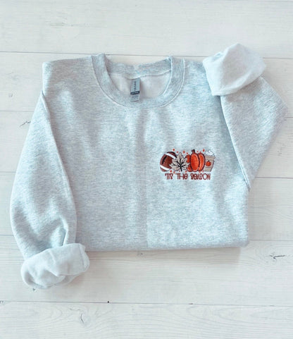 Embroidered Womens Fall Sweatshirt - Up2ournecksinfabric