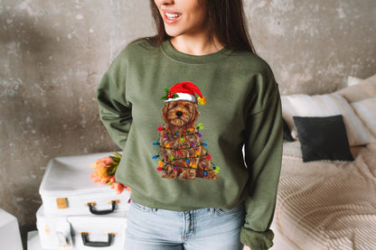 Christmas Goldendoodle shirt, golden doodle shirt,  Gift for dog mom, Dog Mom shirt, Dog lover tee, Dog lover Gift, xmas gift for dog lover - Up2ournecksinfabric