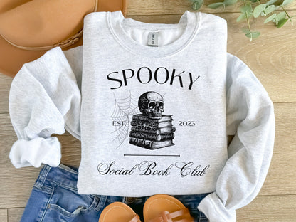 Spooky Social Book Club Sweatshirt - Up2ournecksinfabric