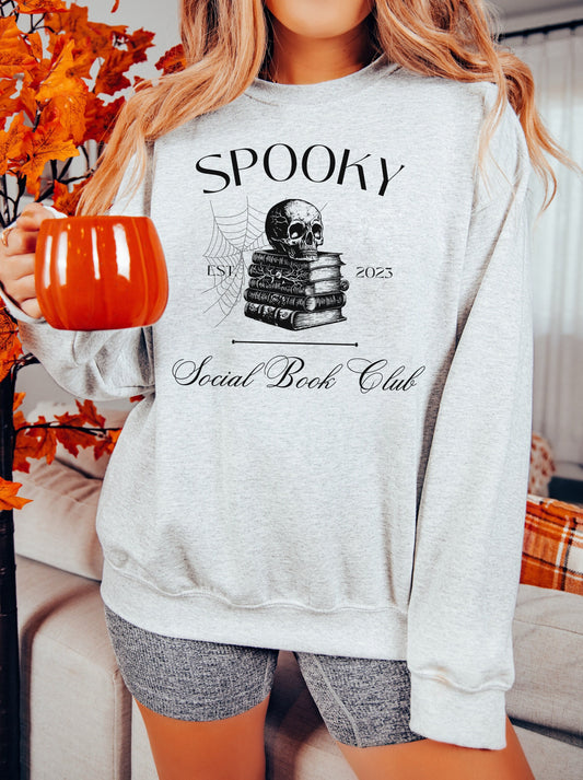 Spooky Book Club Sweatshirt, Book Club T-Shirt, Halloween Sweatshirt, Book Lover Sweatshirt, Book Club Outfit, Womens Halloween Sweatshirt