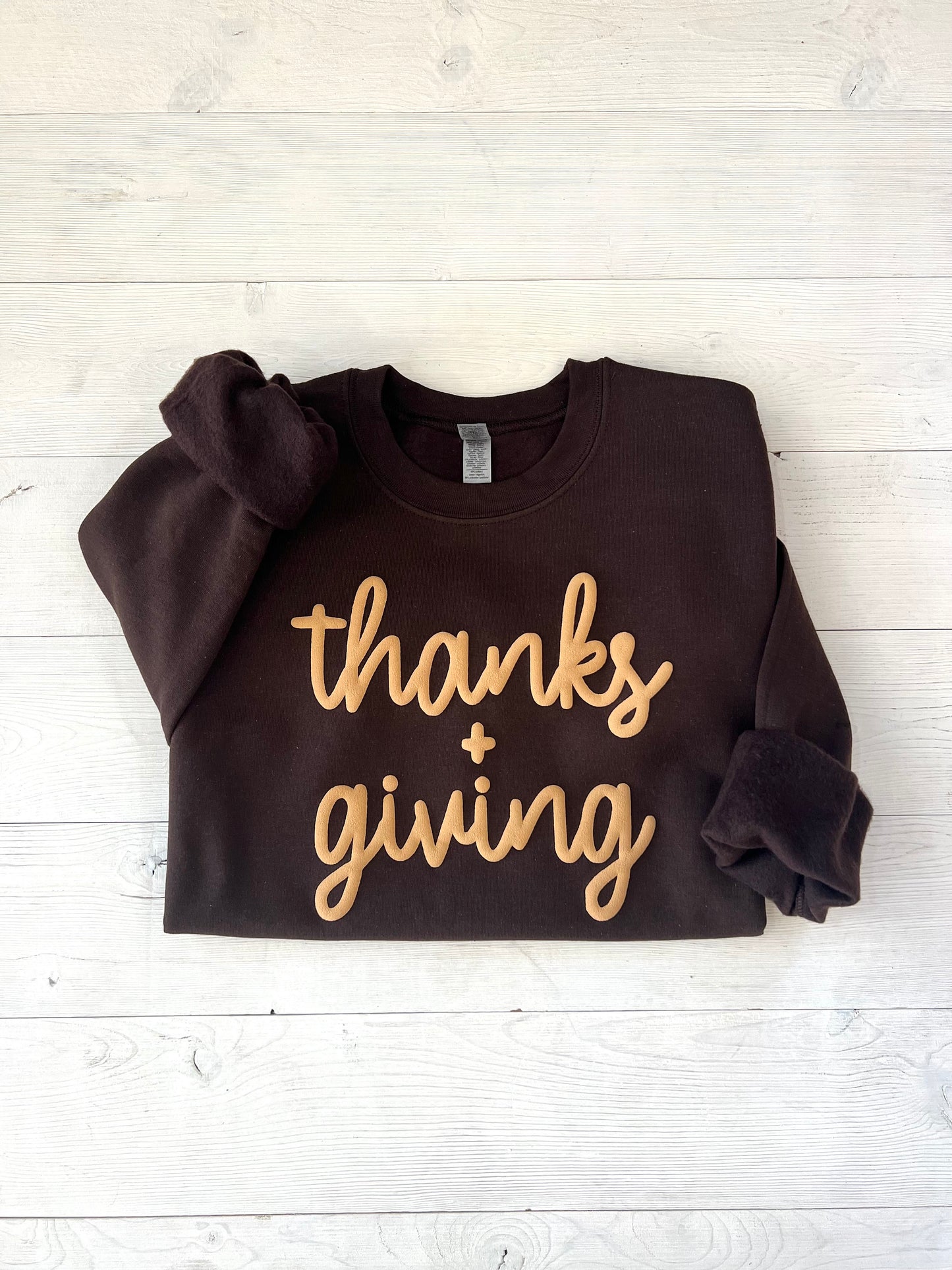 embossed Thanksgiving Sweater, Thanks plus giving shirt, Thanksgiving dinner sweatshirt, Thanksgiving dinner outfit, Thankful Sweatshirt