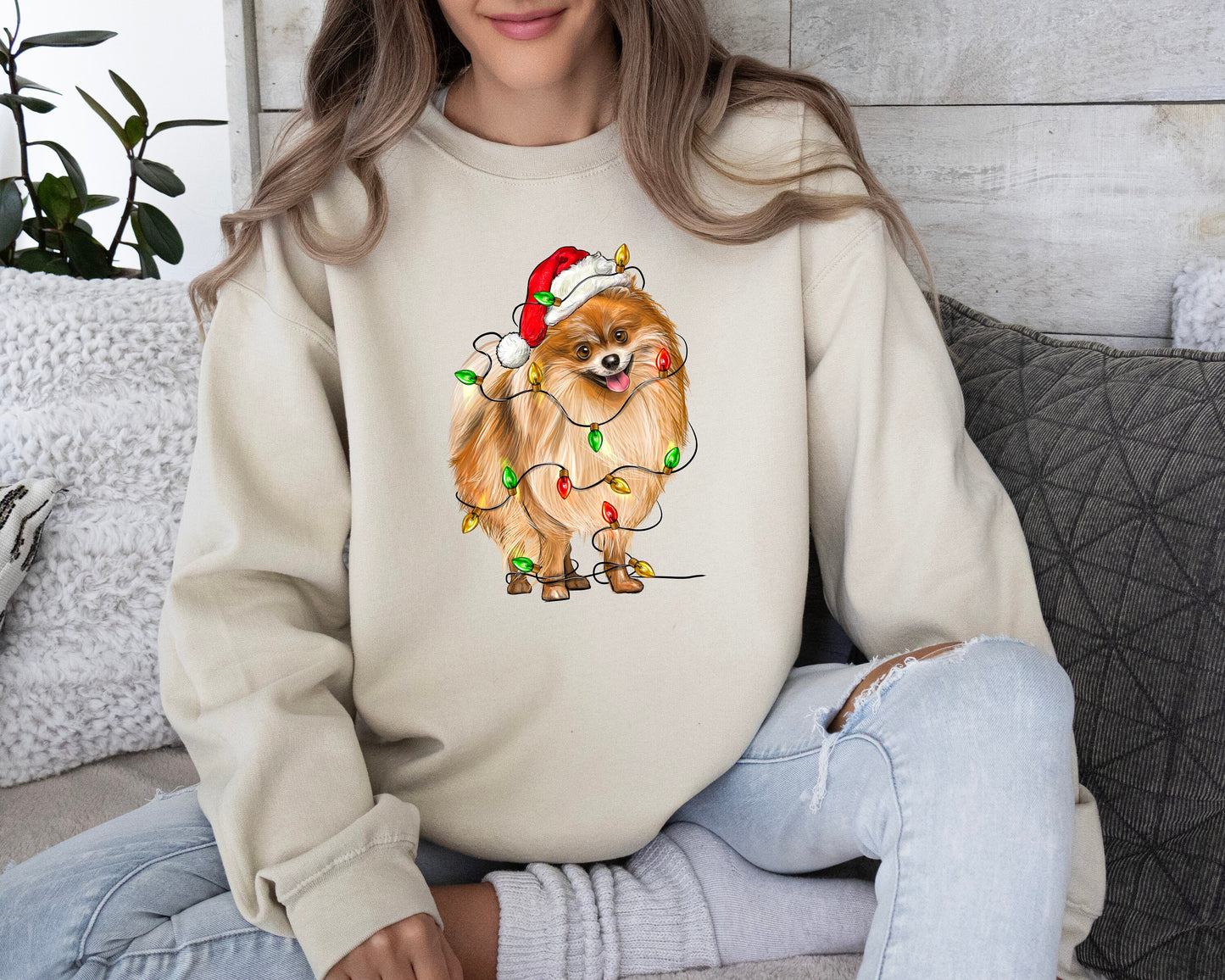 Christmas Pomeranian shirt, Christmas Pomeranian Dog, Pomeranian holiday shirt,  Gift for dog mom, Dog Mom shirt, Dog lover tee, pom lover - Up2ournecksinfabric