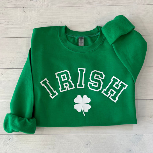 Irish Shamrock Crewneck - St. Patricks Day Sweatshirt - Women's Saint Paddy's day outfit - Cute Saint Paddy's day wear - Up2ournecksinfabric