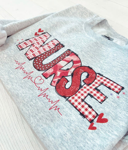 Valentine Registered Nursing Sweatshirt - Up2ournecksinfabric