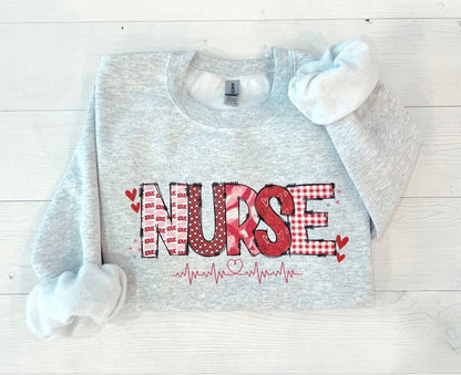 Valentine Registered Nursing Sweatshirt - Up2ournecksinfabric