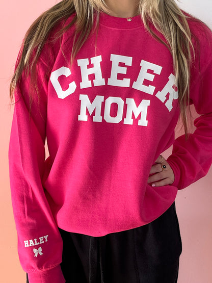 Personalized Cheer Mom Sweatshirt - Up2ournecksinfabric