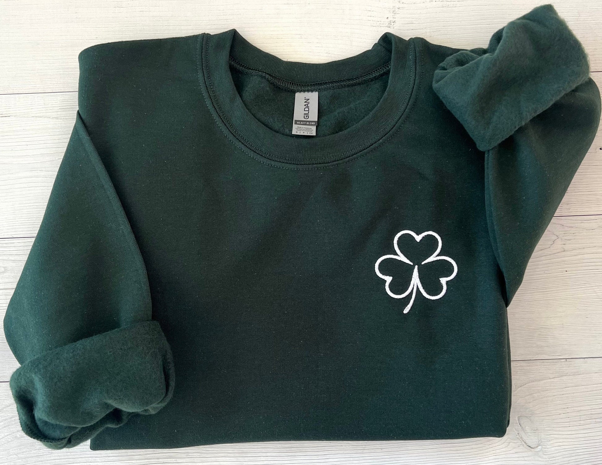 Womens St. Patrick's Day Outfits, Embroidered St. Patrick's Day Sweatshirt, St. Paddy's Day Crewneck, Cute Shamrock Tops, Irish Sweatshirt - Up2ournecksinfabric