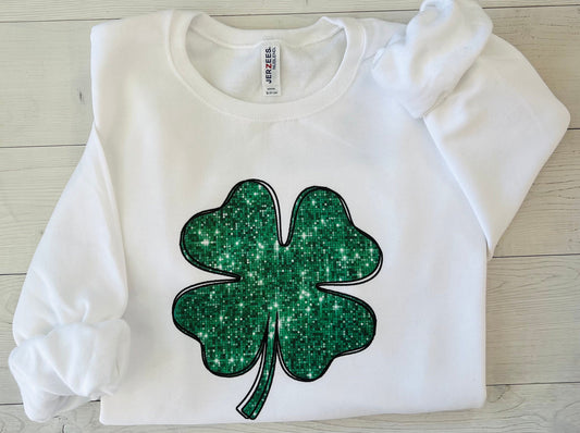 Clover Sweatshirt, St Pattys day, St Patricks crewneck, Irish shirt, Saint Patricks sweatshirt, St Patricks day gift, gift for Irish - Up2ournecksinfabric