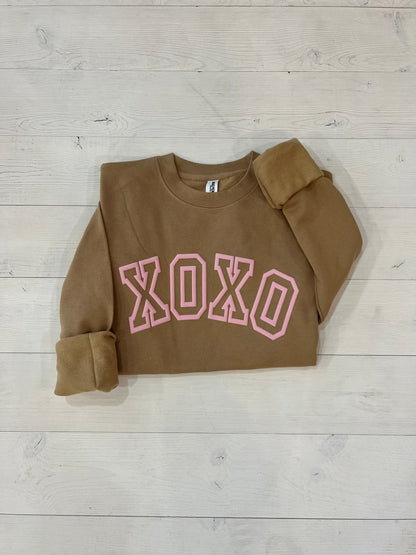 embossed xoxo sweatshirt, puff Valentines day shirt, Valentine day top, xoxo women's crewneck, Galentines day shirt, Valentines day gift - Up2ournecksinfabric