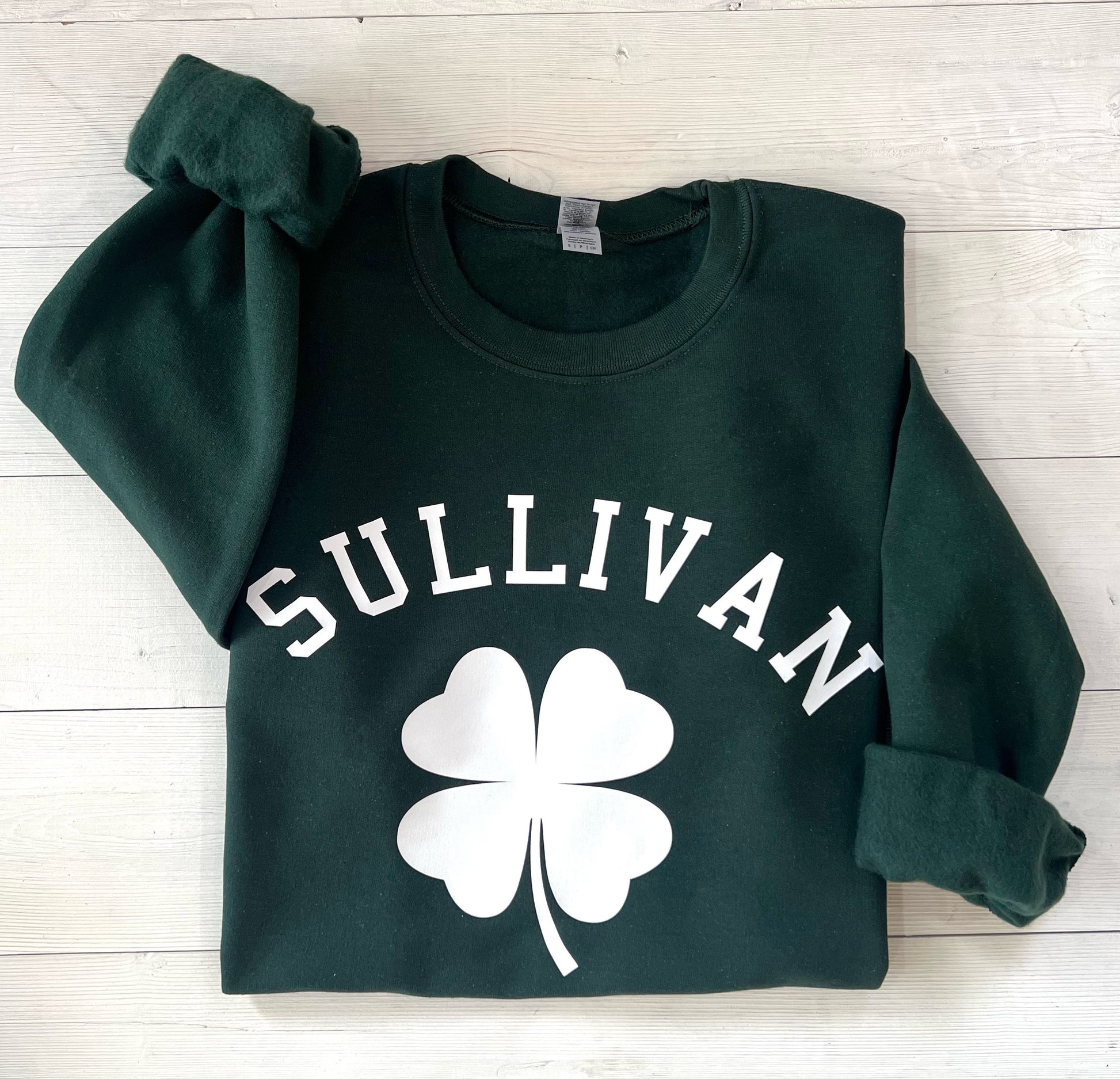 St. Patrick's Day Sweatshirt, Personalized St. Patrick's Day Sweatshirt, Custom Sweatshirt, Custom Clover Sweatshirt, Customizable Shirt - Up2ournecksinfabric