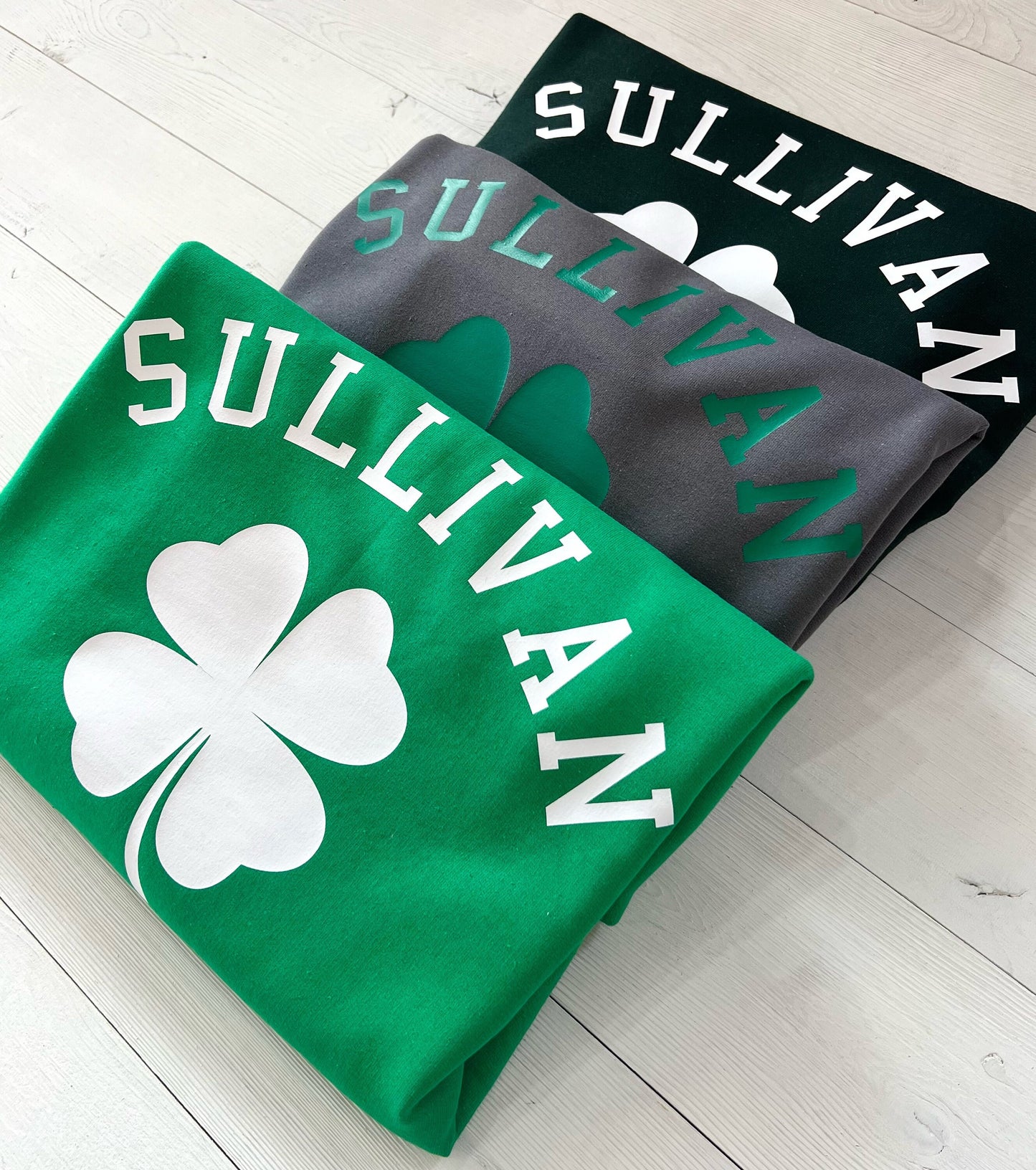 St. Patrick's Day Sweatshirt, Personalized St. Patrick's Day Sweatshirt, Custom Sweatshirt, Custom Clover Sweatshirt, Customizable Shirt - Up2ournecksinfabric