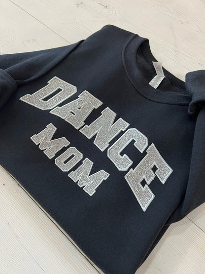 Embroidered Glitter Dance Mom Competition Crewneck - Up2ournecksinfabric