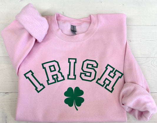 St. Patrick's Day Streetwear, Women's St. Paddy's Sweatshirt, Irish Shamrock Crewneck, Irish College Tops, Cute Irish Clothing, Comfy Looks - Up2ournecksinfabric