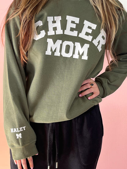 Personalized Cheer Mom Sweatshirt - Up2ournecksinfabric