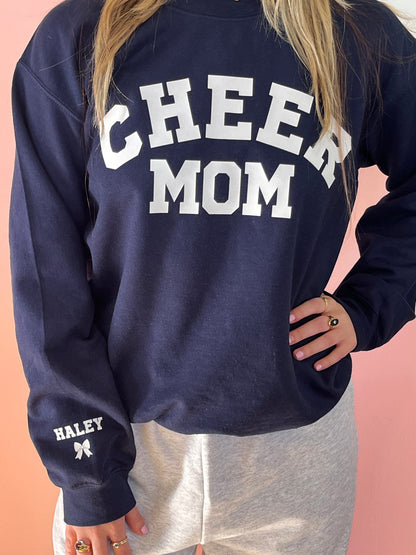 Personalized Cheer Mom Sweatshirt - Up2ournecksinfabric