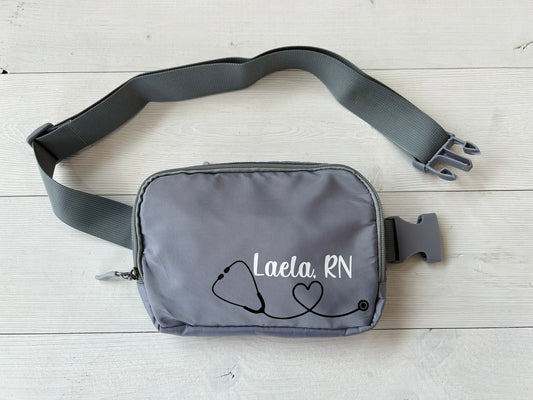 Custom nurse bag, Personalized nurse crossbody fanny pack, Everywhere belt bag, Gift for nurse, Nurse Waist bag, nurse appreciation gift