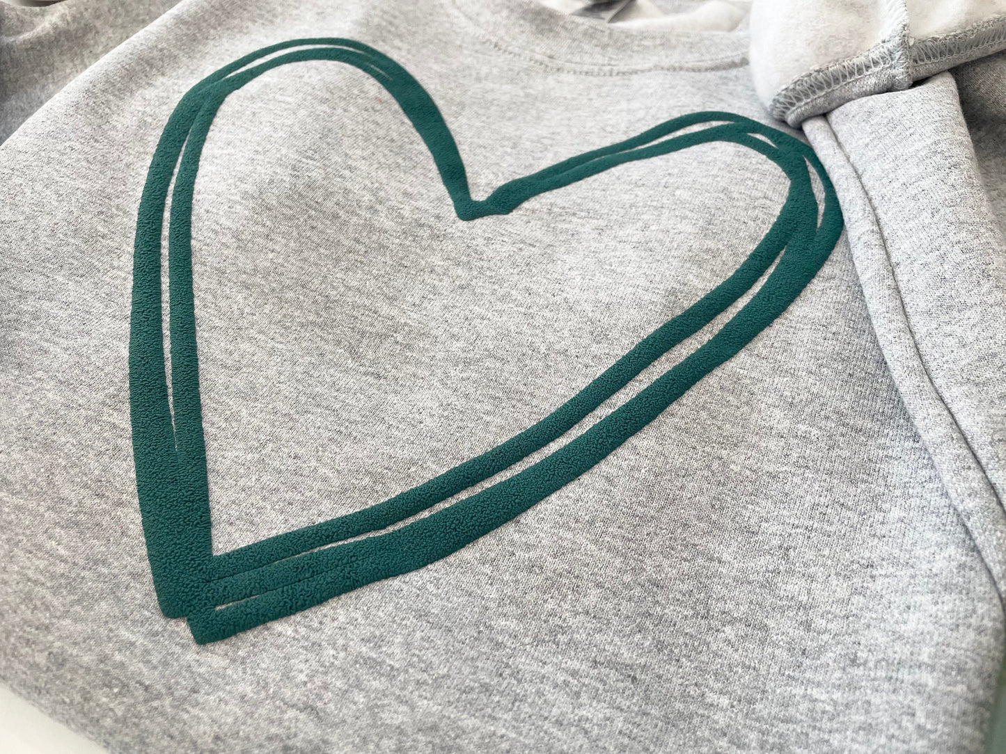 Heart Sweatshirt - Embossed Puff St. Patricks Day Sweatshirt - Women's St. Patricks Day - St Patty's Day Crewneck Sweatshirt - - Up2ournecksinfabric