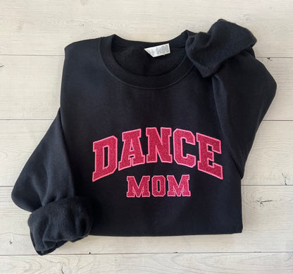 Glitter Applique Embroidered Dance Mom Sweatshirt - Up2ournecksinfabric