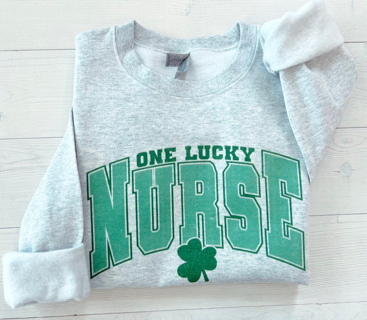 Lucky Nurse Sweatshirt, St Patricks Day Nurse crew, Gift For Nurse, Nurse Appreciation, Irish Nurse sweater, St Pattys nurse tee, Nurse week