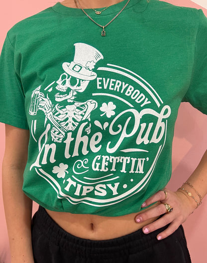 St Patricks day shirt, Funny St Pattys day top, Everybody in the Pub Gettin Tipsy shirt, Irish crew, St Paddys day tee, St Patricks parade - Up2ournecksinfabric