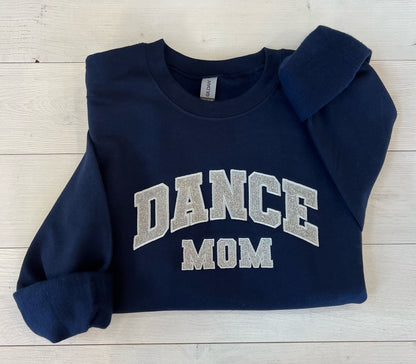 Glitter Applique Embroidered Dance Mom Sweatshirt - Up2ournecksinfabric