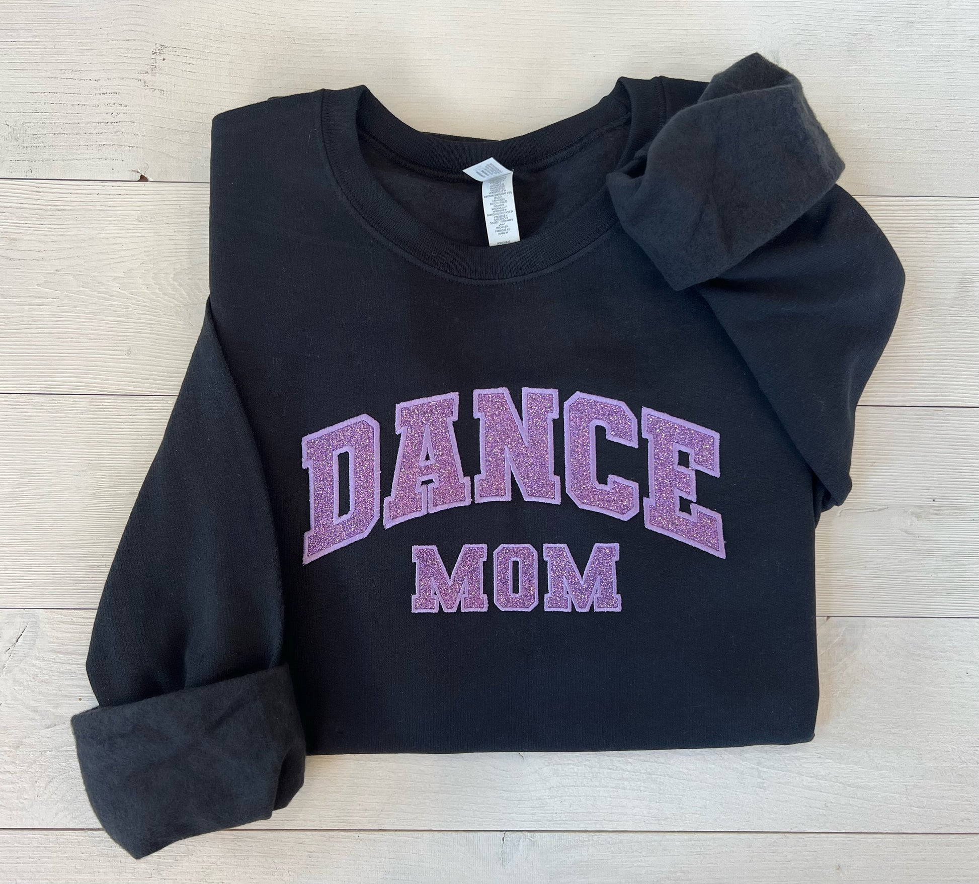 Embroidered Dance Mom sweatshirt, Glitter Dance Mama shirt, Dance Mom crewneck, gift for mom, dance competition outfit, mom gift, dance life