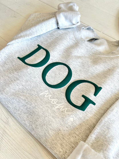 Embossed Dog Mom Sweatshirt - Up2ournecksinfabric