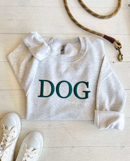 Embossed Dog Mom Sweatshirt - Up2ournecksinfabric