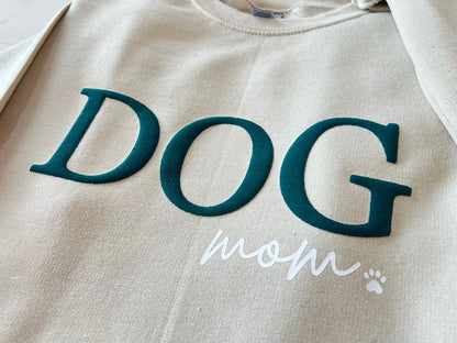 Embossed Dog Mom Sweatshirt - Up2ournecksinfabric