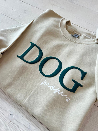 Embossed Dog Mom Sweatshirt - Up2ournecksinfabric